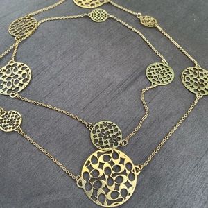 SOLD - Coach Logo Circle Necklace